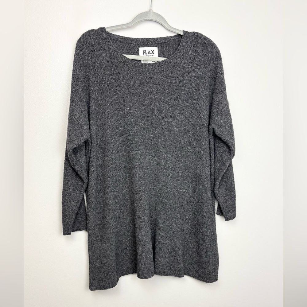 Flax Oversized Sweater S/M Viscose Merino Wool Cashmere Nylon Blend
